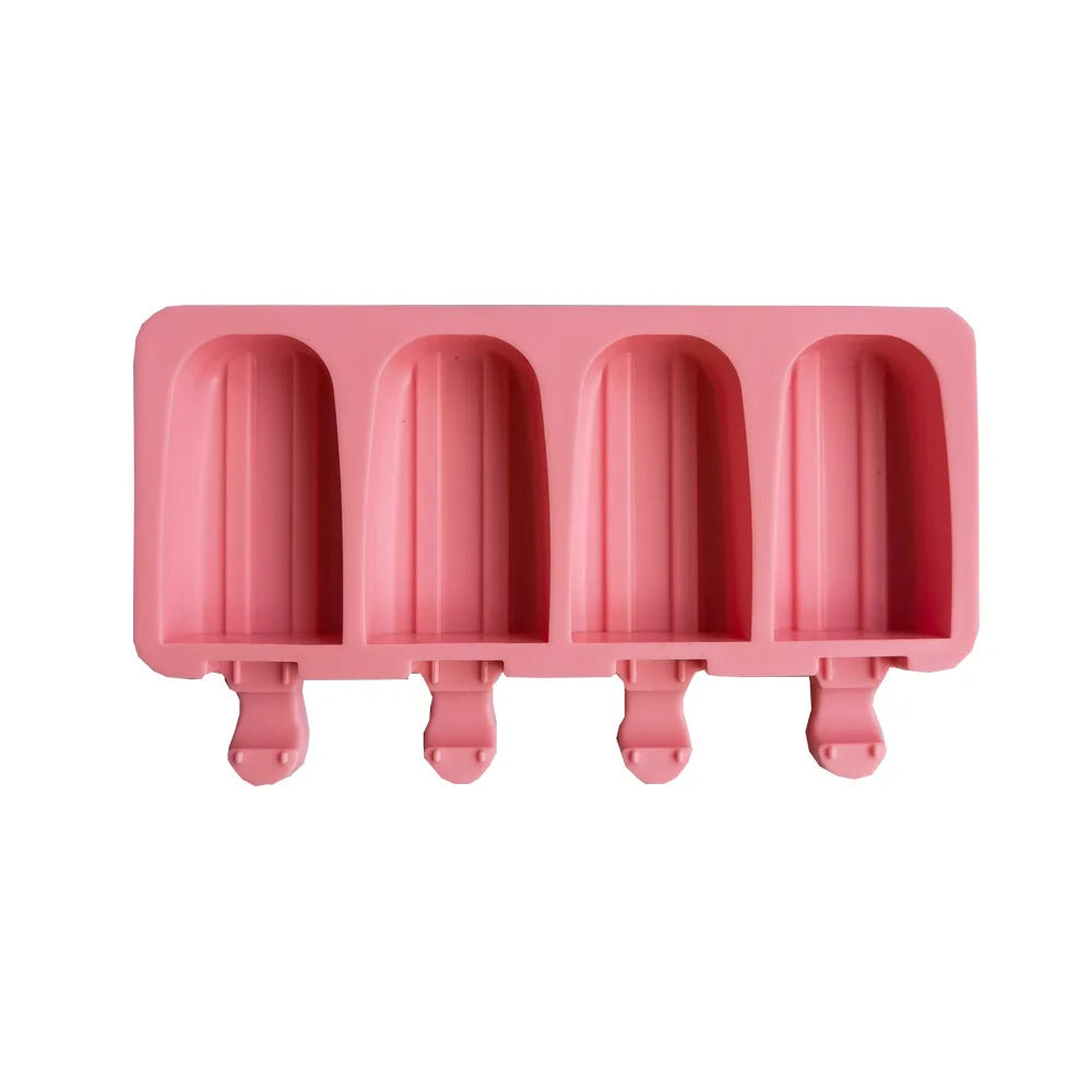 Classic Striped Silicone Popsicle Molds | Homemade Ice Cream Popsicle Mold Babs pink