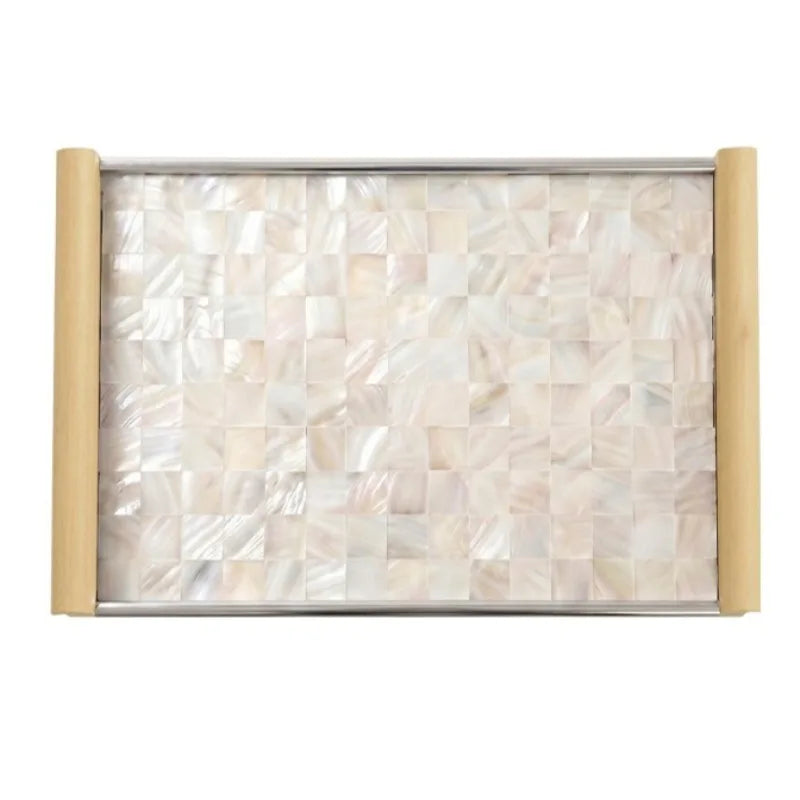 Luxury Decorative Storage Tray – Wood & Mother-of-Pearl Decorative Organizer Tray Babs