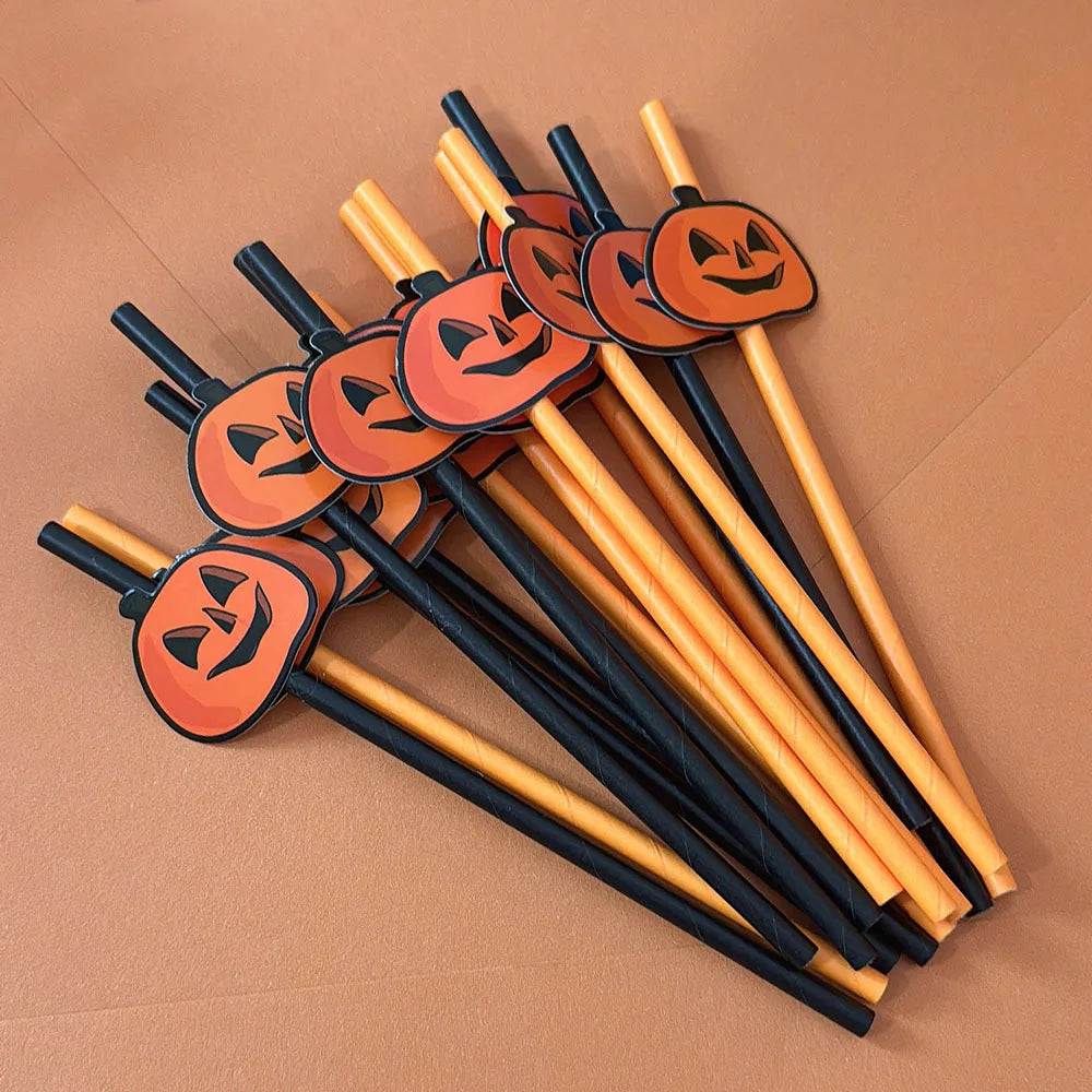 Halloween Cocktail Straws, Witch Hat & Bottle Label Party Decor Halloween Party Decor Babs