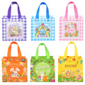 6-Pack Easter Gift Bags – Nonwoven Rabbit & Egg Party Favor Bags Easter Party Bags Babs 6pcs set2 20x20x15cm