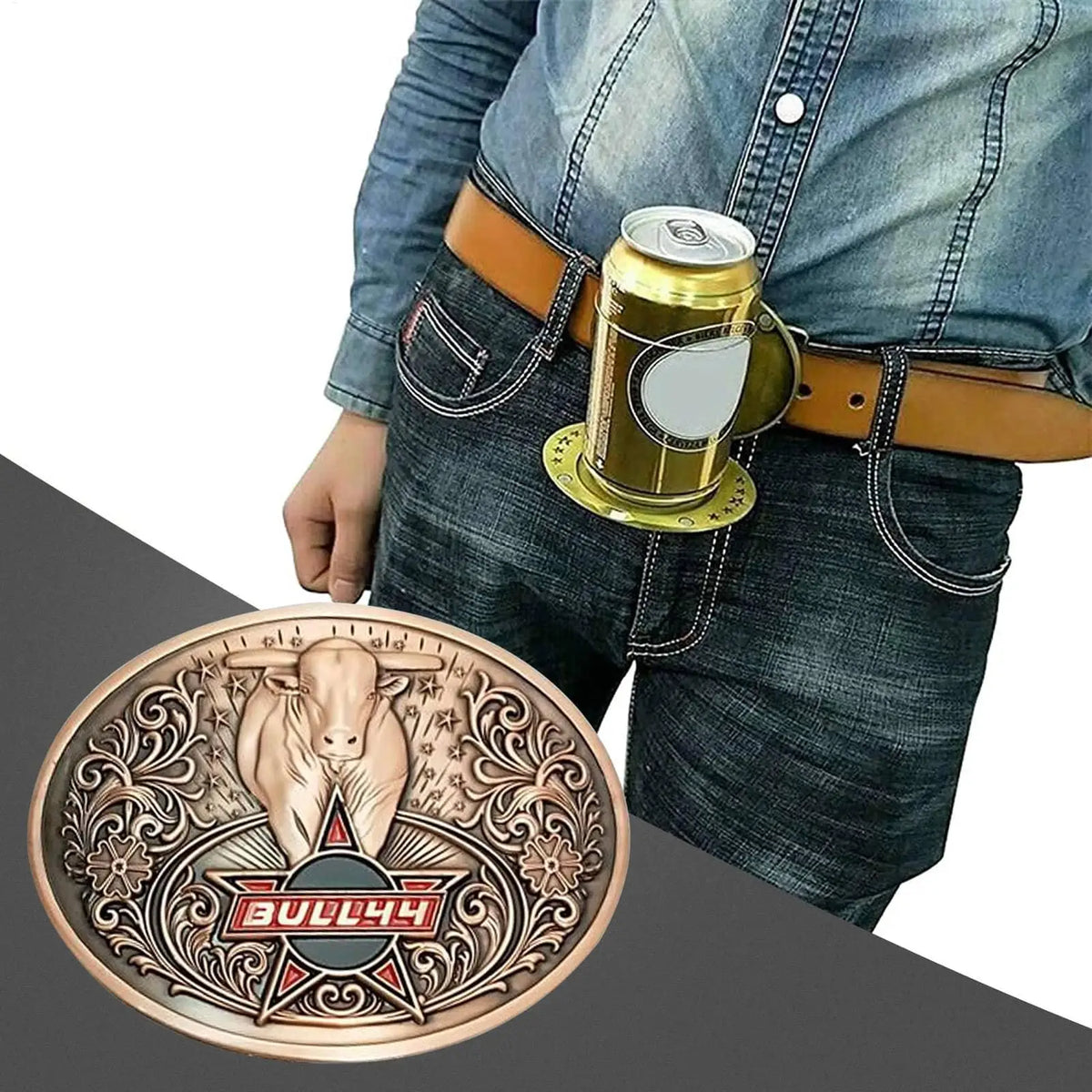 Zinc Alloy Beer Belt Buckle Holder & Can Opener – Hands-Free Belt Buckle Holder Babs