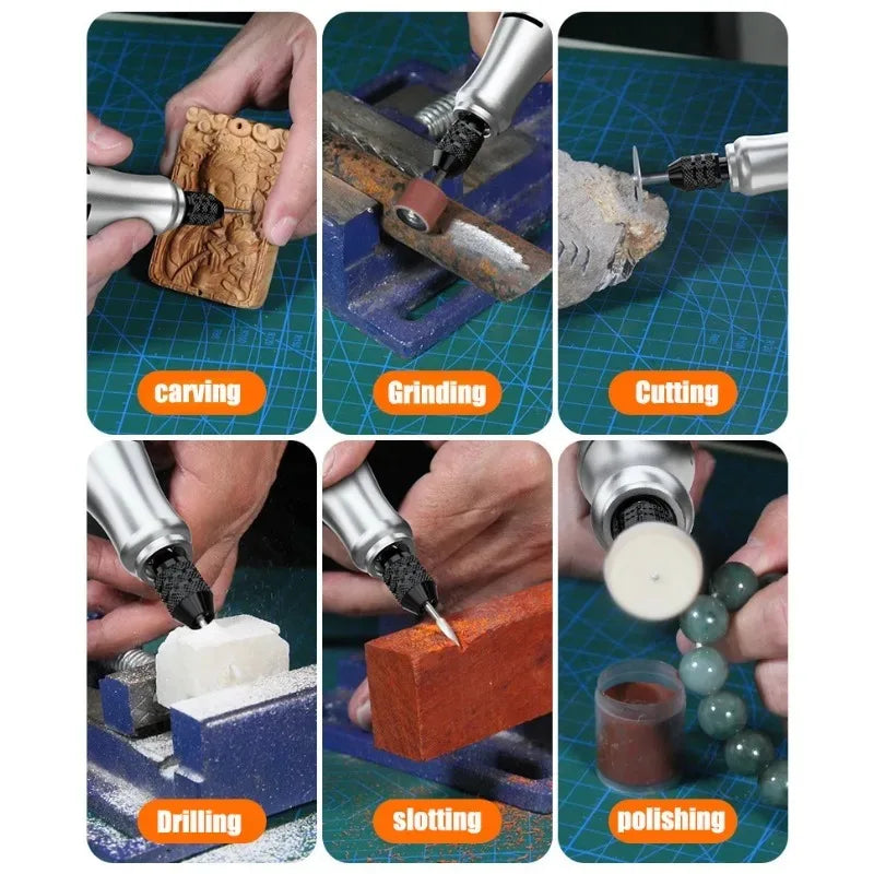 18V–21V Mini Electric Grinder 3-Speed DIY Rotary Tool Kit Mini Rotary Grinder Babs