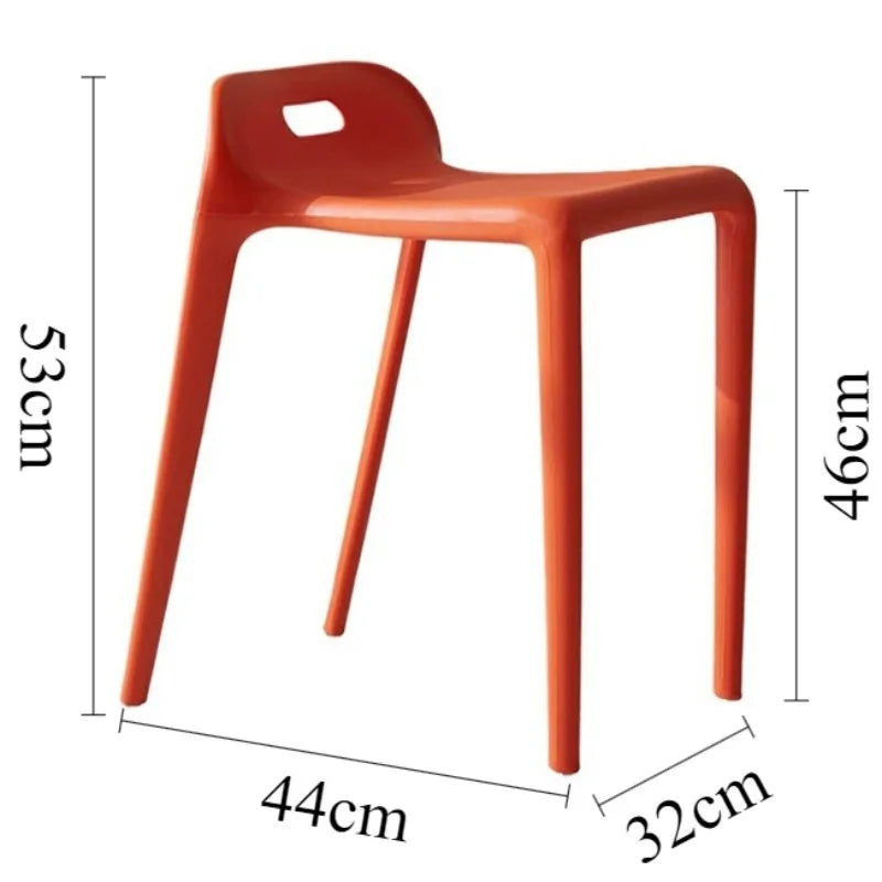 Modern Stackable Plastic Stool – Minimalist Bedroom & Living Room Stackable Plastic Stool Babs