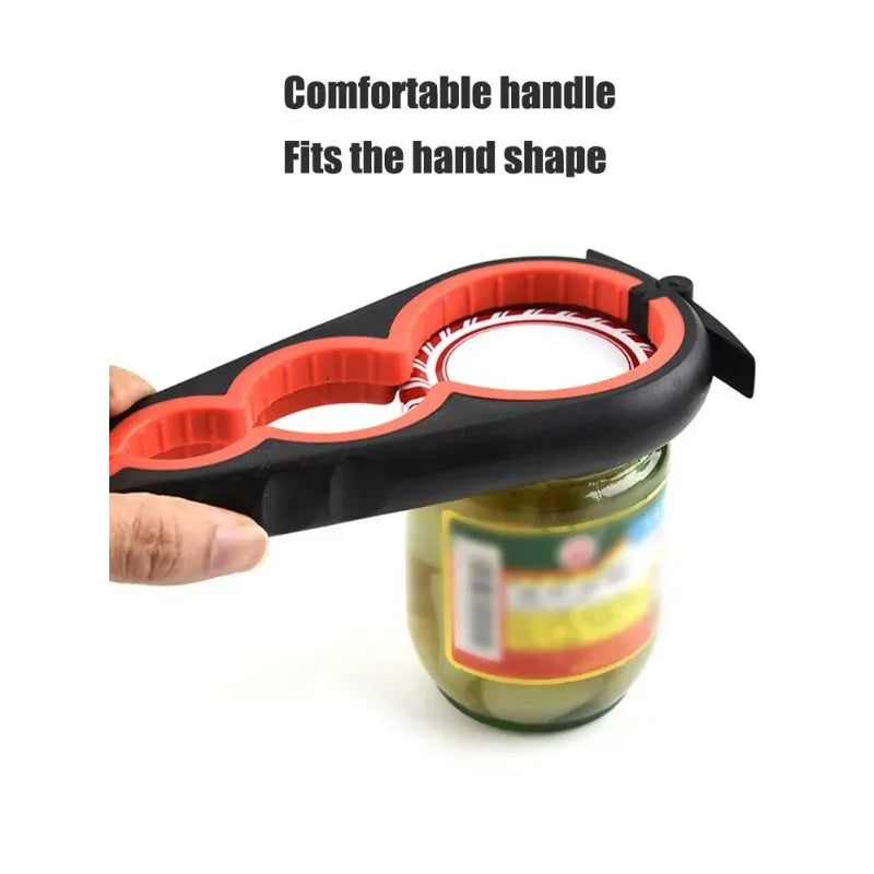 4-in-1 Multifunctional Can & Bottle Opener | Anti-Slip Grip Bottle & Can Opener Babs