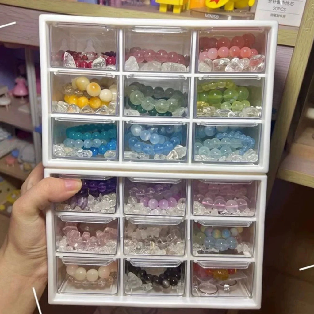 Transparent Drawer Storage Box for Jewelry, Beads & Makeup Drawer Storage Organizer Babs