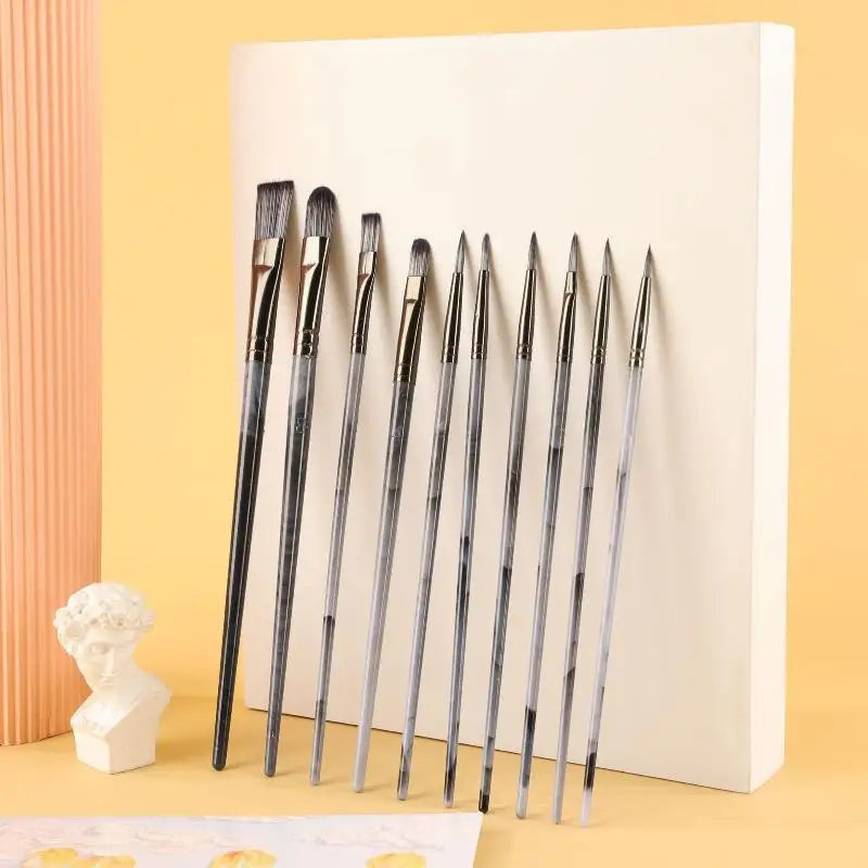 10-Piece Artist Paint Brush Set – Oil, Acrylic & Watercolor Artist Paint Brush Set Babs