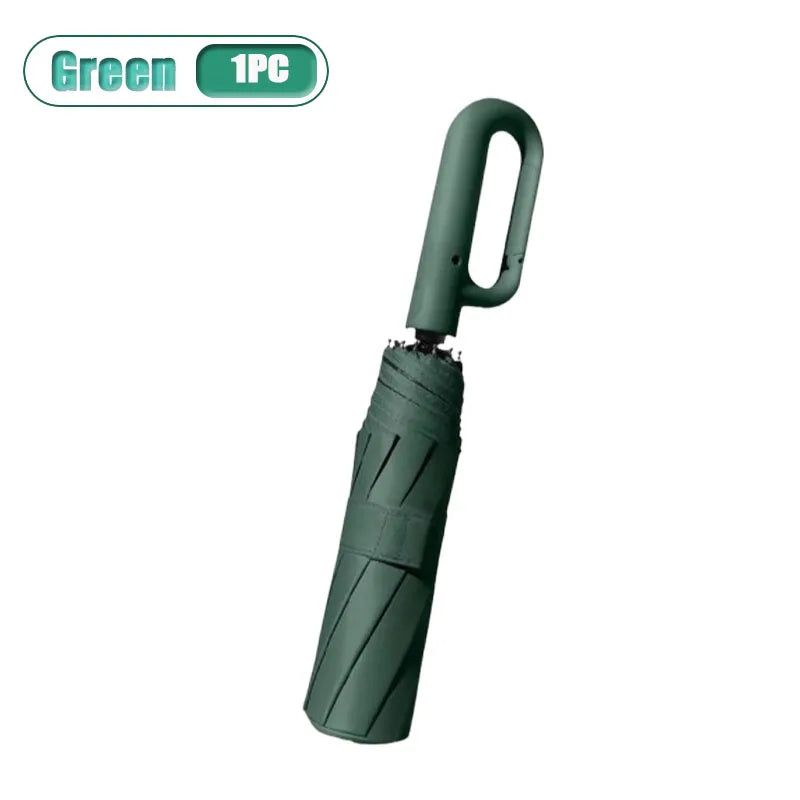 Automatic Windproof UV Folding Umbrella – 1 or 3 Pack Folding Umbrella Babs Iron 10K Green-1PC