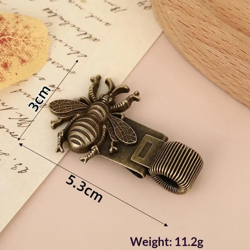 Vintage Metal Spring-Loaded Pen Clip for Notebooks & Journals Metal Pen Clip Babs A