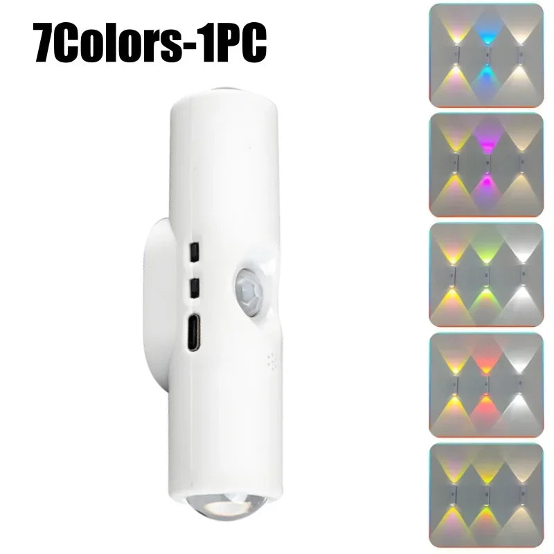Magnetic RGB Night Light | Motion Sensor Rechargeable Wall Lamp RGB Night Light Babs 7Colors-1PC