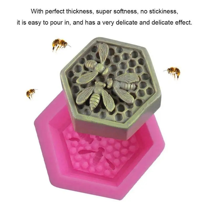 3D Bee Honeycomb Silicone Mold – Fondant, Soap & Chocolate Silicone Baking Mold Babs