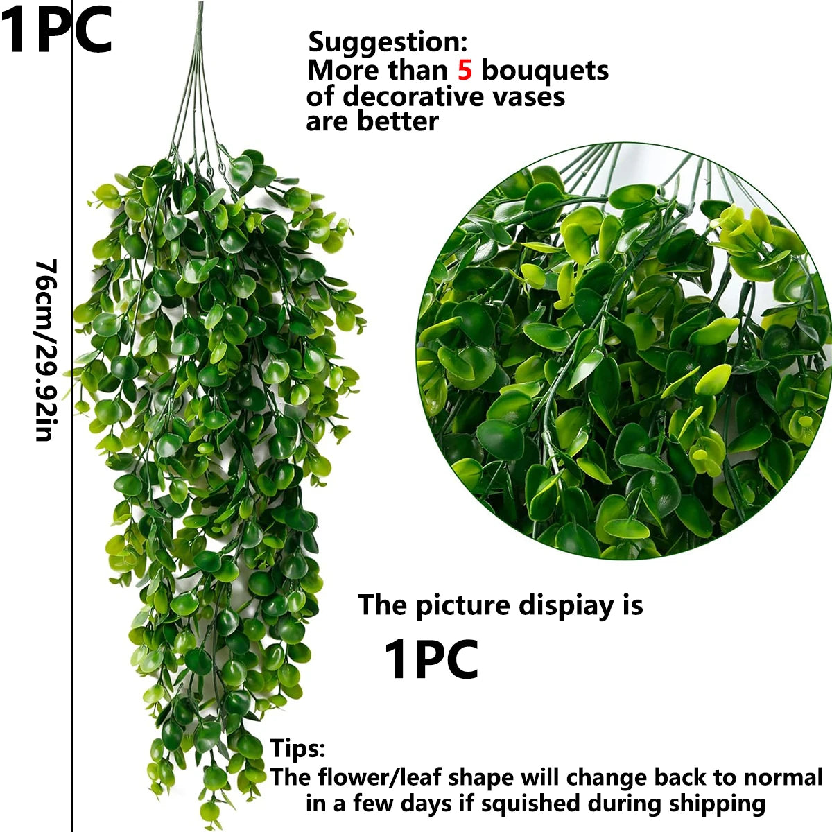 UV-Protected Artificial Fern Vine – Wreath & Wedding Arch Décor Artificial Vine Decor Babs army green 4 pcs