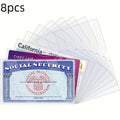 8-Pack PVC Card Protective Covers – Clear Card Sleeves Card Protective Sleeve Babs 8pcs