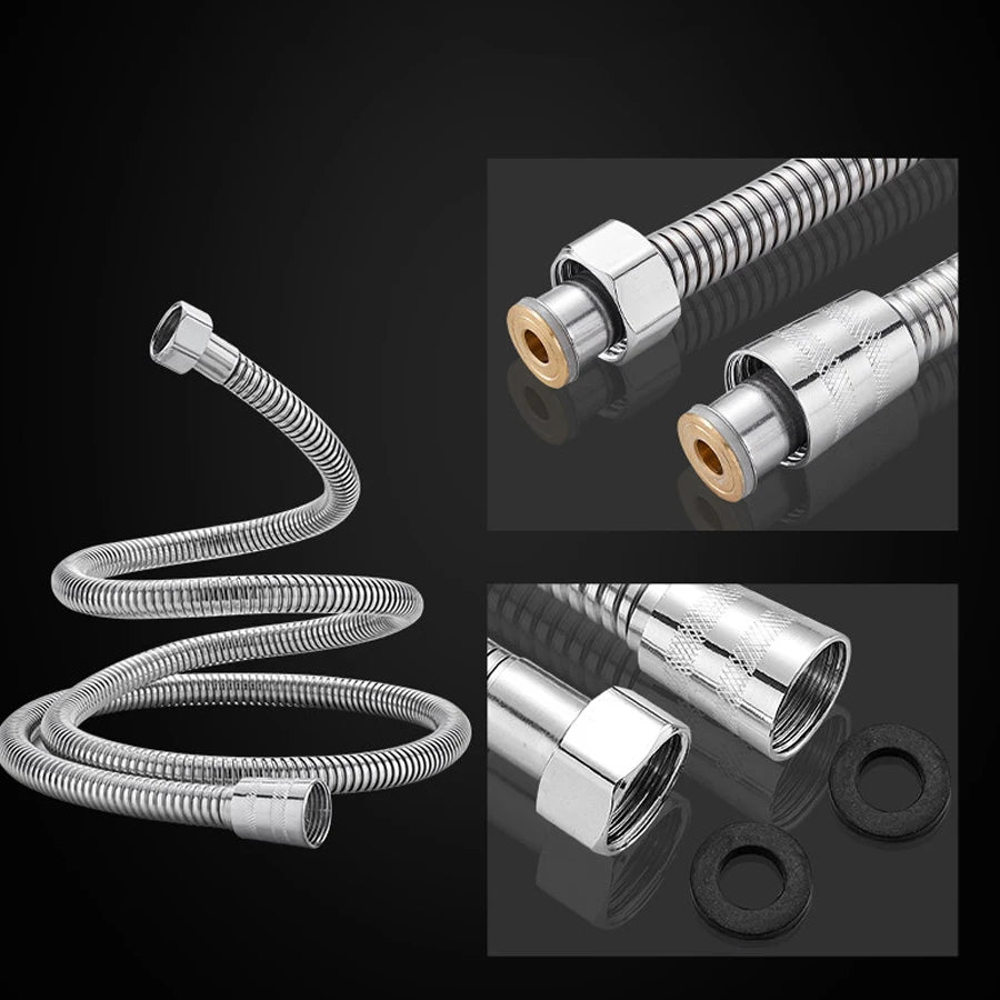 Flexible Stainless Steel Shower Hose – Waterproof Bathroom Pipe Shower Hose Babs