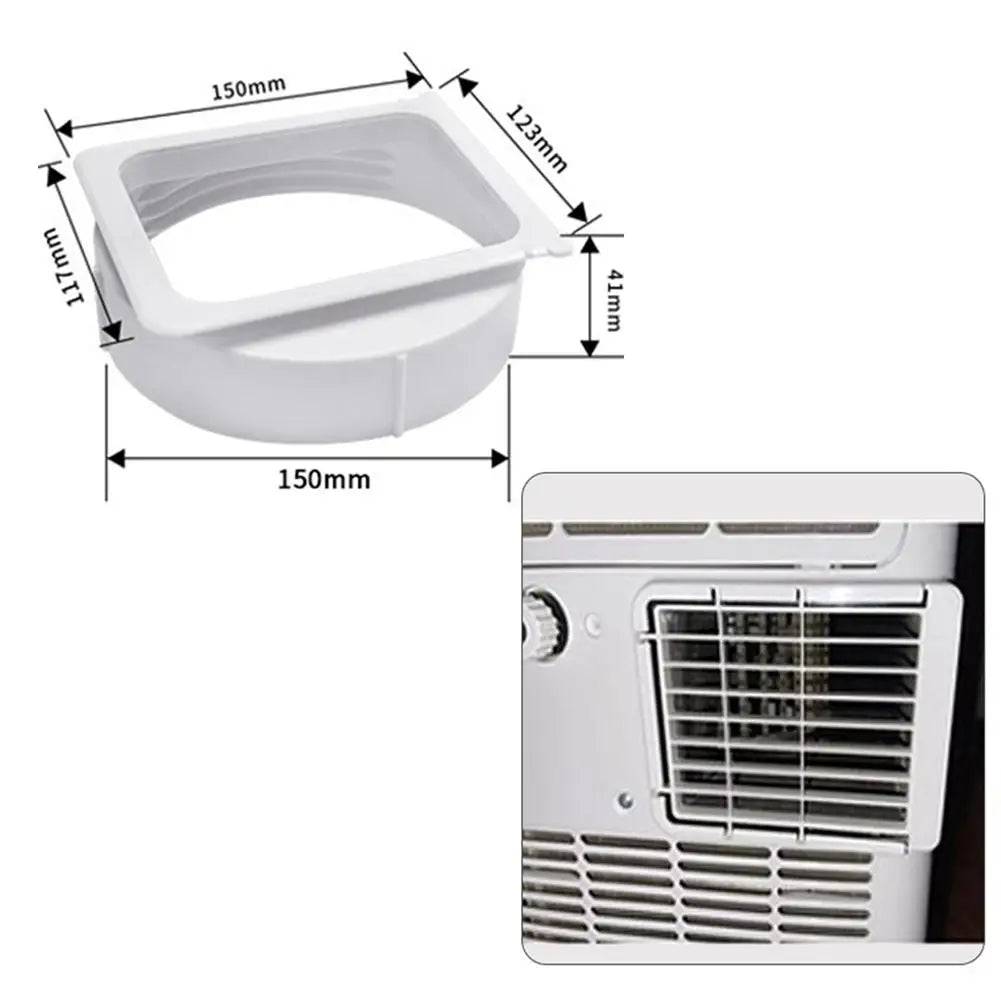 Portable AC Exhaust Hose Connector 15cm ABS Duct Interface AC Exhaust Connector Babs