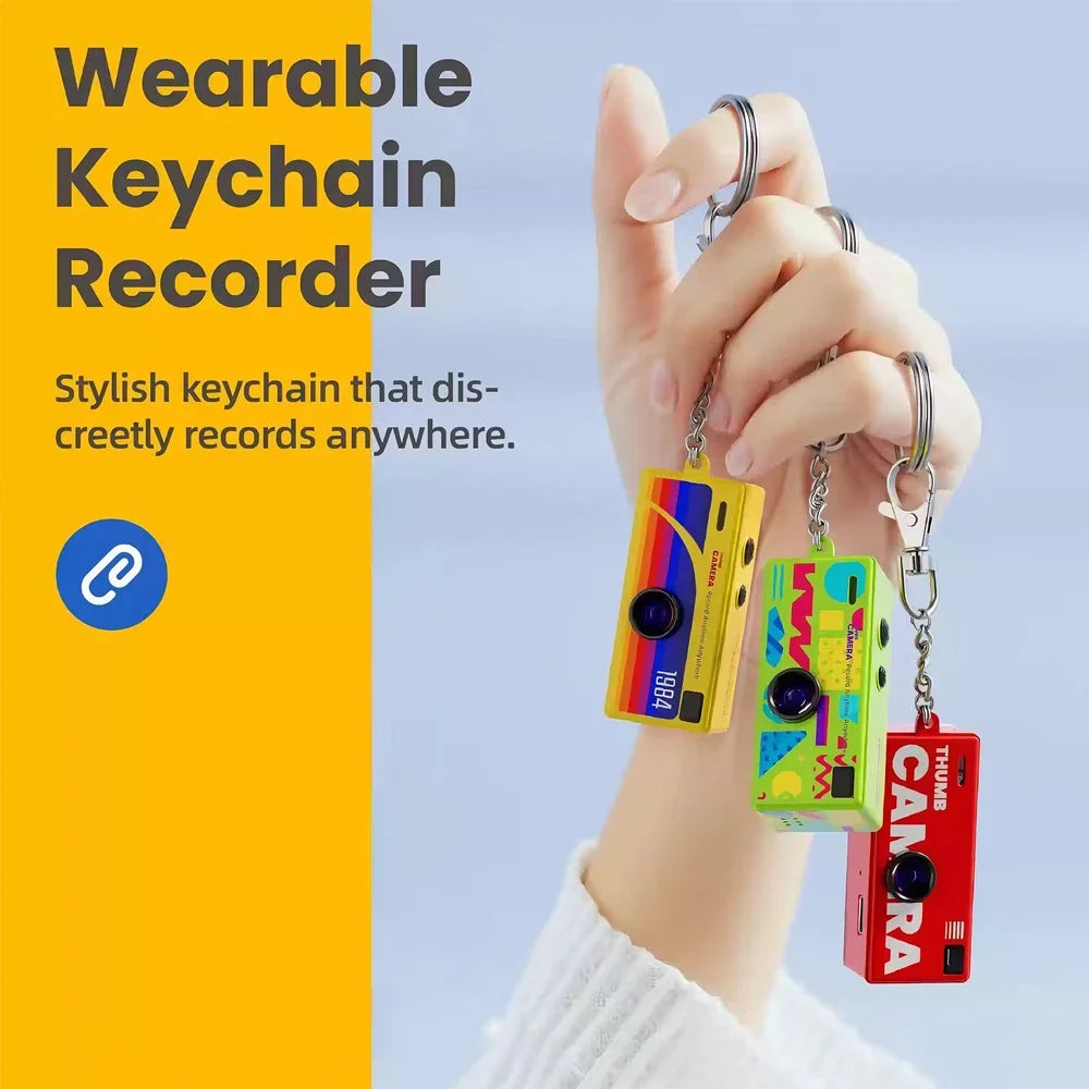 KEBIDUMEI Mini Retro Keychain Camera 1080P FHD Thumb Camcorder Mini Action Camera Babs