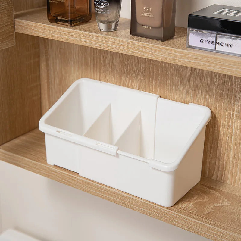 Adjustable Extendable Makeup Organizer with Mirror | Desktop Makeup Desktop Organizer Babs WHITE