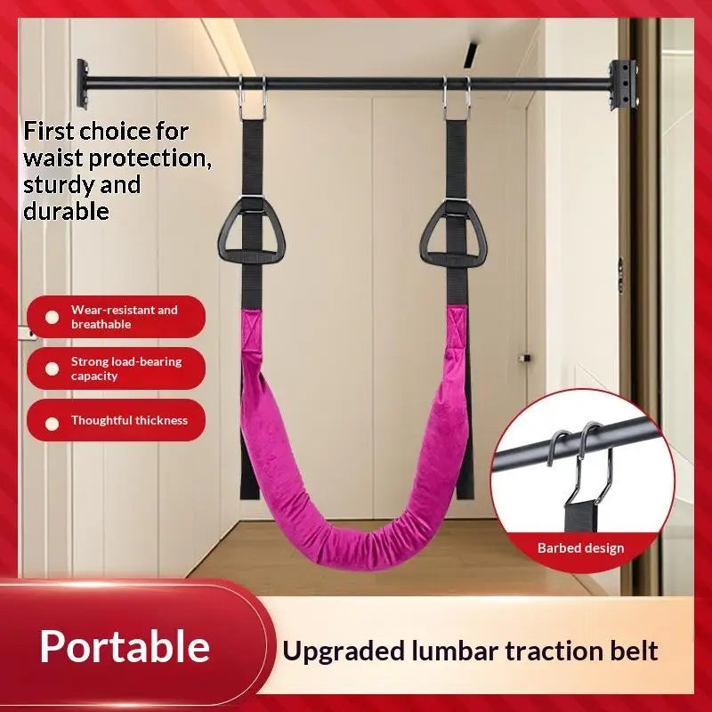 Portable Lumbar Traction Belt – Spinal Back Stretching Support Lumbar Traction Belt Babs