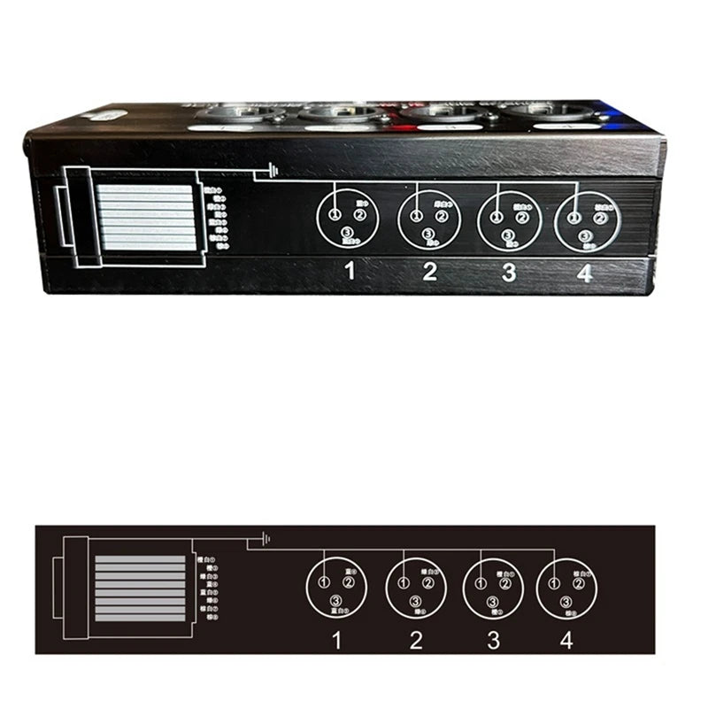 4-Channel XLR & DMX512 Network Cable Extender Pair Audio Signal Extender Babs