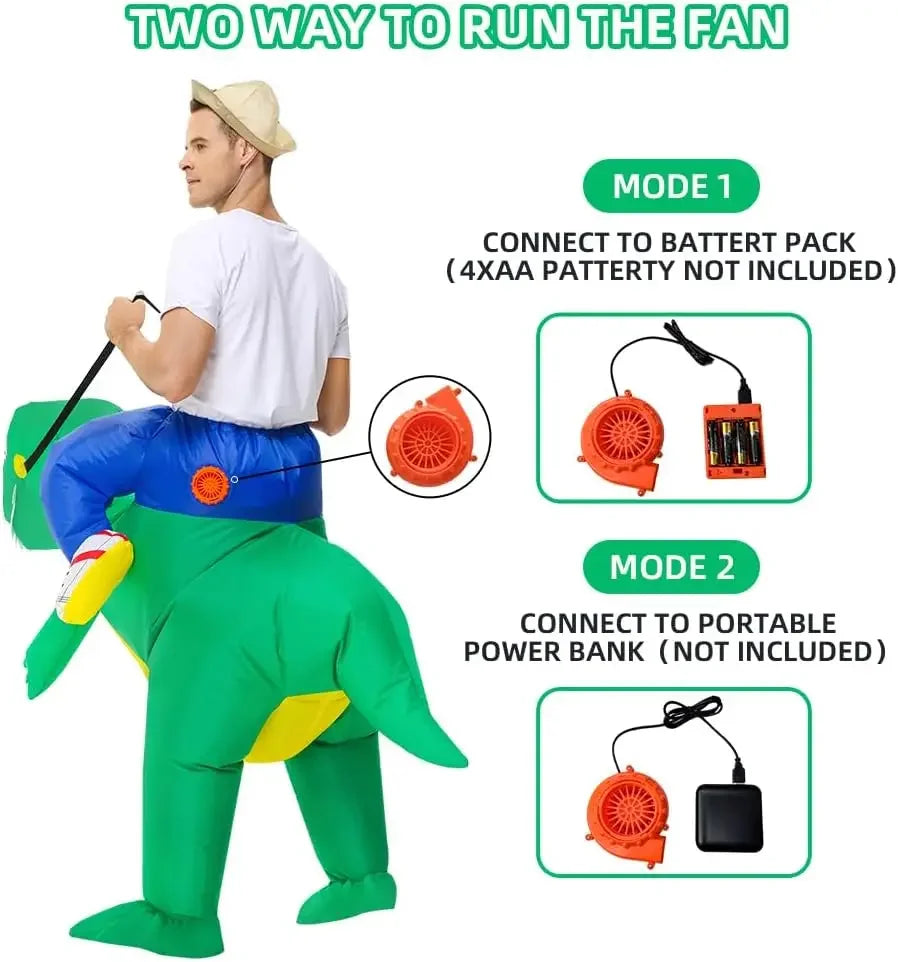 Adult Inflatable Dinosaur Costume – Funny Halloween Suit Inflatable Costume Babs