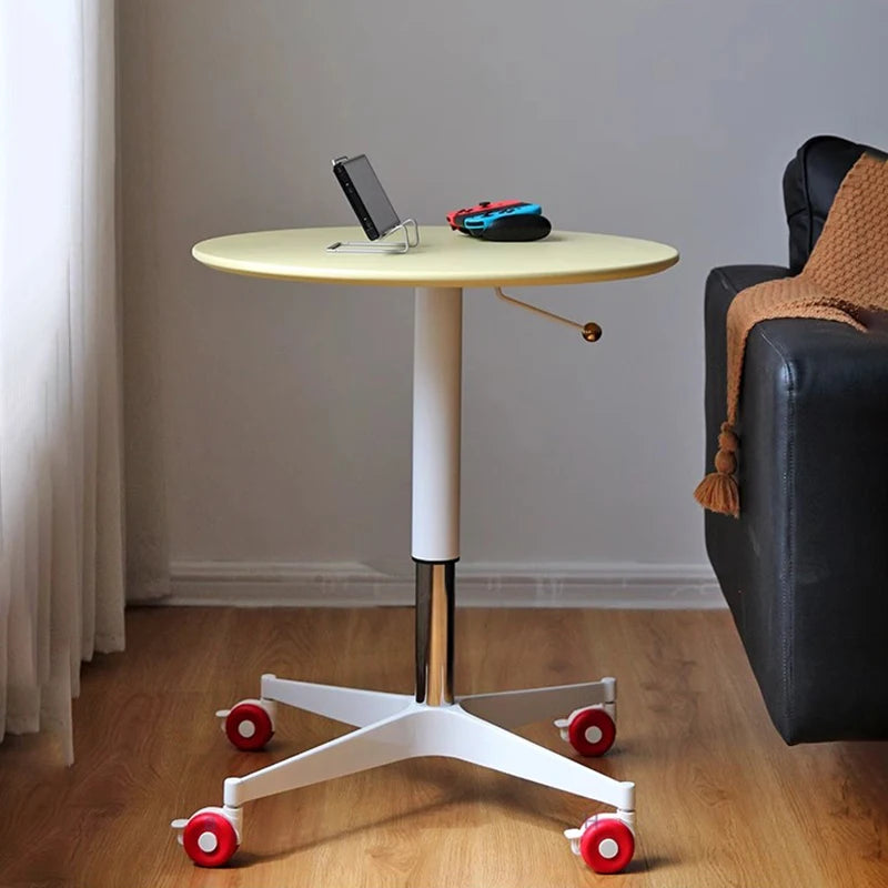 Nordic Round Coffee Table – Height Adjustable, Portable Side Table Coffee Side Table Babs
