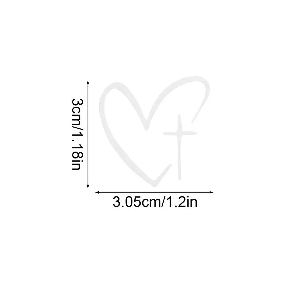 2Pcs Heart Pattern Car Mirror Stickers – Waterproof Decals Car Mirror Decal Babs White 2pcs