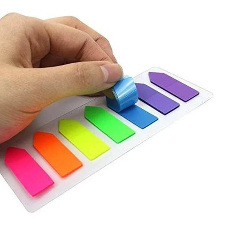 2-Pack Korean Fluorescent Sticky Notes Index Tabs for Scrapbooking Sticky Notes Set Babs arrows 2pcs