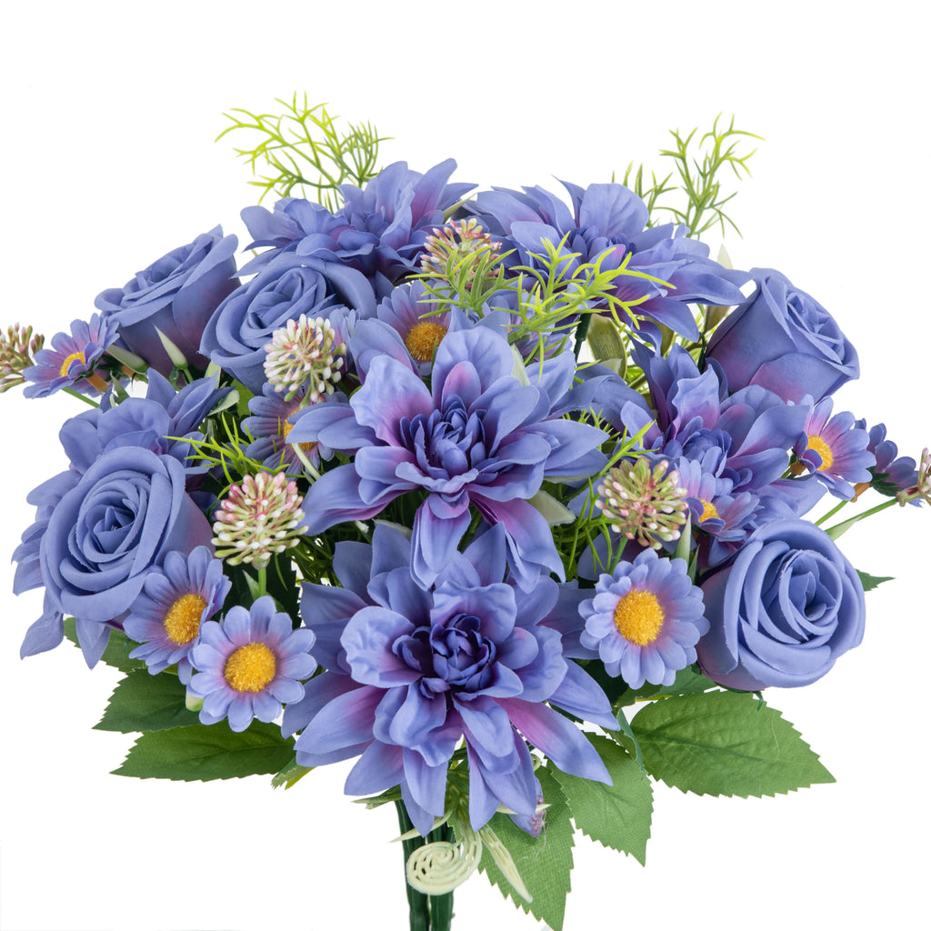 Silk Dahlia Artificial Flowers – Wedding & Home Décor Bouquet Artificial Silk Flowers Babs COLOR 4 3 pieces