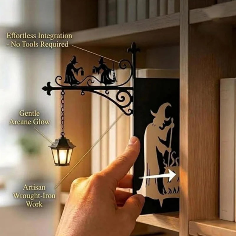 Retro Bookshelf Lantern Bookend with Warm LED Light | Desk Decor Decorative Bookend Lamp Babs