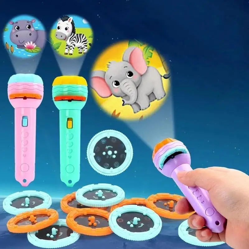 Flashlight Projector Torch Lamp Toy – Baby Bedtime Gift Kids Projector Toy Babs