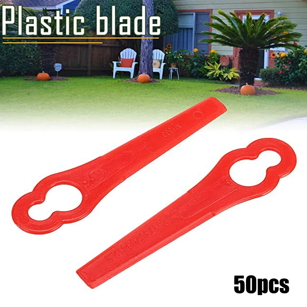 50Pcs Plastic Grass Trimmer Blades for KULLER & OZITO Mowers Trimmer Replacement Blades Babs