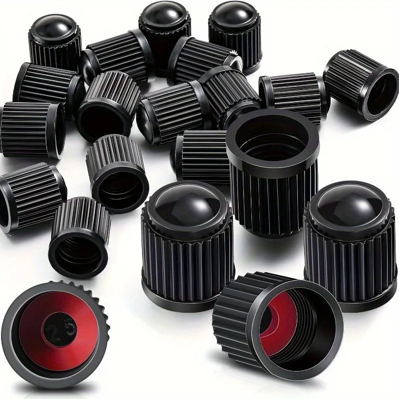 50pcs Black Tire Valve Dust Caps for Cars, Bikes & Motorcycles Tire Valve Caps Babs 50pcs