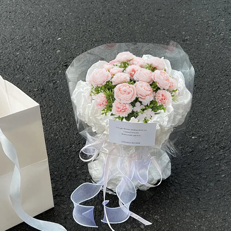Artificial Bulbous Chrysanthemum Bouquet – Wedding & Home Decor Artificial Flower Bouquet Babs