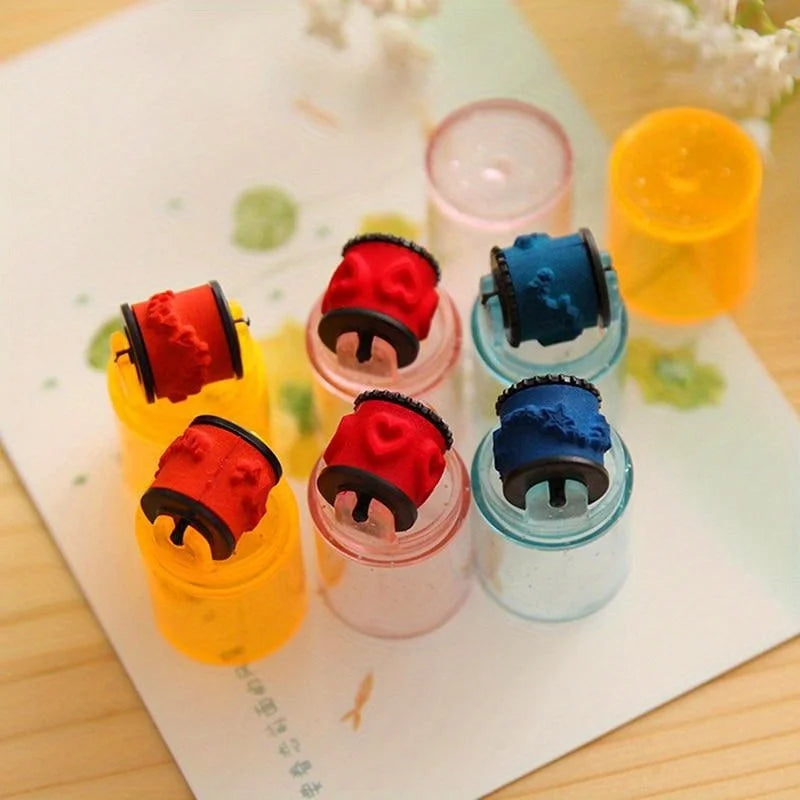 Colorful Roller Ink Stamp Pad – DIY Cartoon Drawing Tool for Kids Kids Roller Stamp Babs