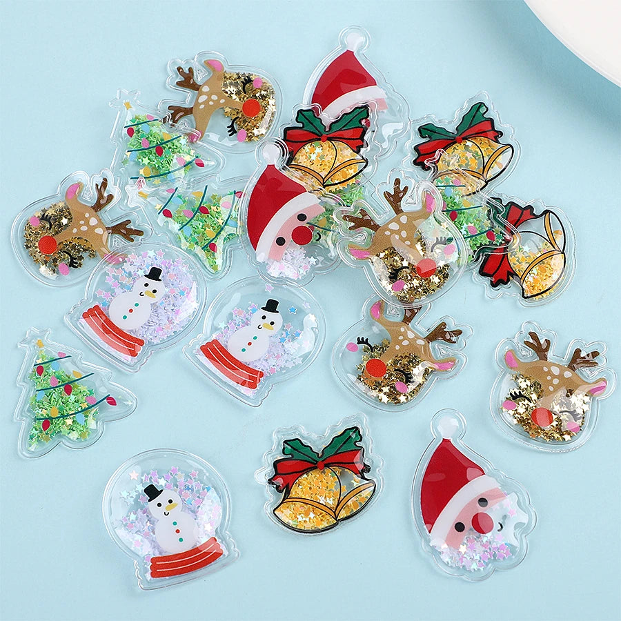 Christmas PVC Sequins Quicksand DIY Decorations – 10/20 Pcs DIY Craft Sequins Babs
