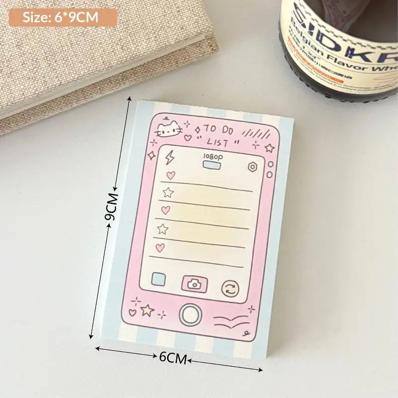 100-Sheet Cute Cartoon Tearable Memo Notepad – INS Style Memo Notepad Babs A10