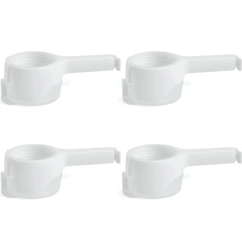 Bag Clips with Pour Spouts – Airtight Food Sealing Clips Food Bag Clips Babs White-4Pcs