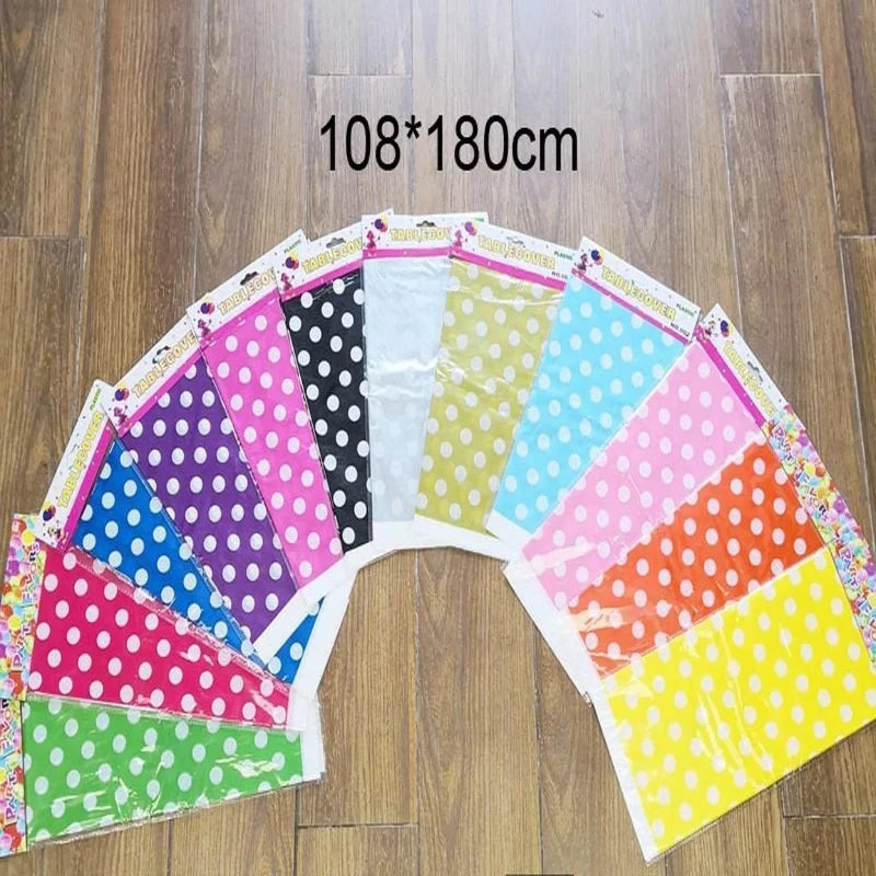 20pcs Festive Dot Disposable Tablecloths 180x108cm Party Covers Disposable Tablecloth Babs