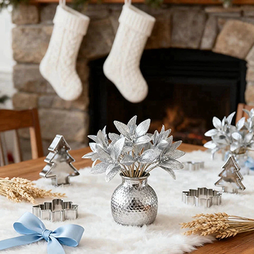 Artificial Golden Pine Stems for Christmas, Wedding & Home Décor Artificial Floral Stems Babs