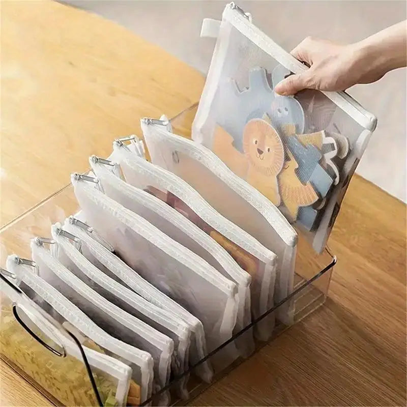 8-Pack Zipper Mesh Bags – 3 Sizes, Waterproof Clear Travel Bags Zipper Mesh Bags Babs