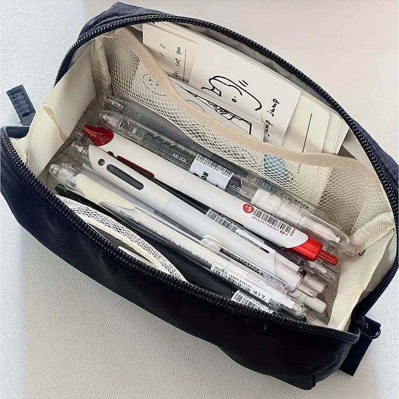 Pillow-Shaped Pencil Case | INS Style Multi-Layer Stationery Bag Pencil Case Babs