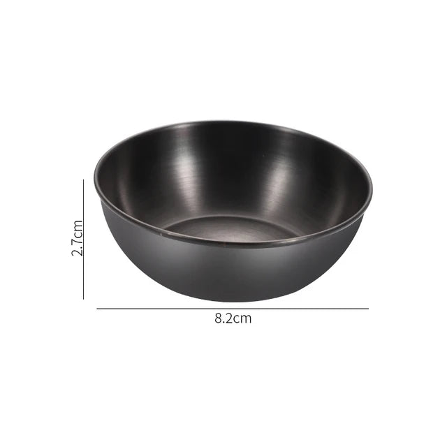 Stainless Steel Sauce Dipping Bowl | Seasoning Dish Sauce Dipping Bowl Babs black