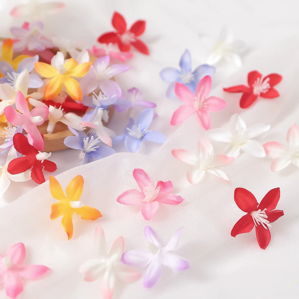 50/100Pcs Silk Artificial Gardenia Flower Heads for DIY Decor Artificial Flower Heads Babs