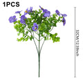 3 Bundles Artificial Silk Pansy Bouquet – Wedding & Home Décor Artificial Flower Bouquet Babs PURPLE 3 pcs