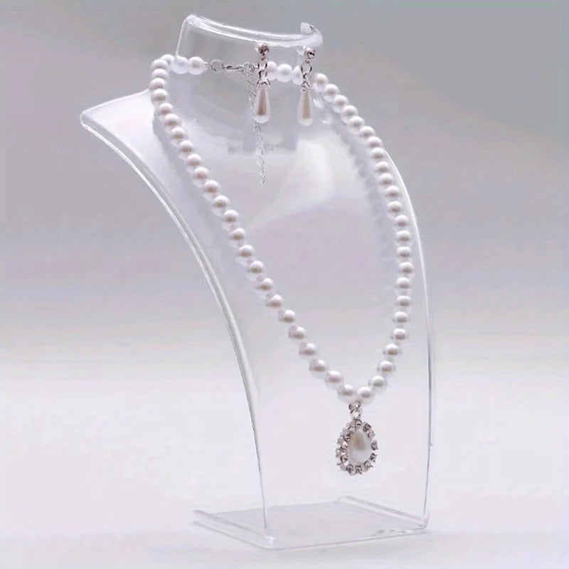 Acrylic Jewelry Display Stand – Necklace & Earring Rack Jewelry Display Stand Babs Transparent