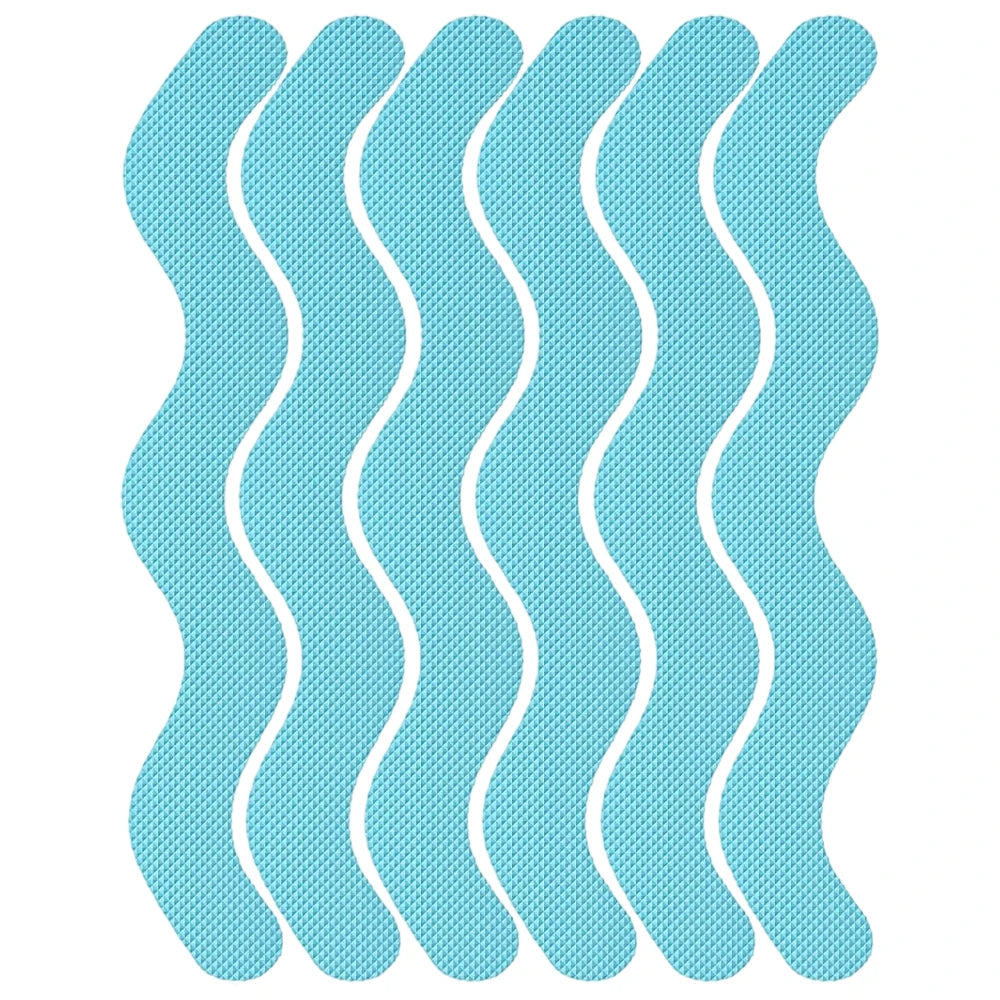 Anti-Slip Bathtub Stickers – Non-Slip Safety Strips 6 Pack Non-Slip Safety Strips Babs Blue 6Pcs