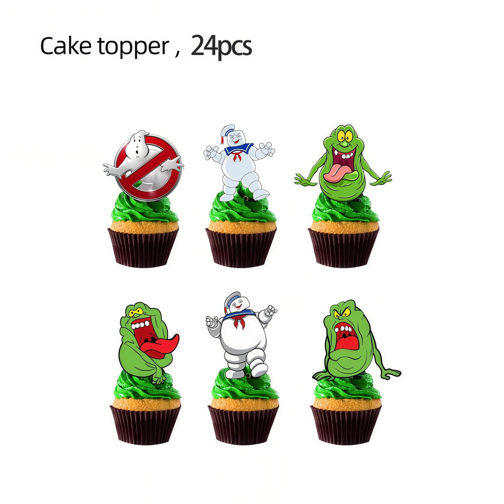 Ghostbusters Birthday Party Decoration Set – Kids Supplies Kids Party Supplies Babs 24pcs cupcake topper
