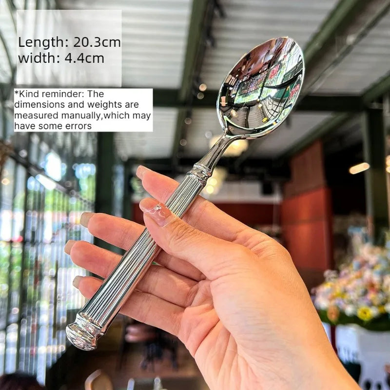 Roman Column Stainless Steel Cutlery Set – Knife Fork Spoon Stainless Steel Cutlery Babs Tablespoon