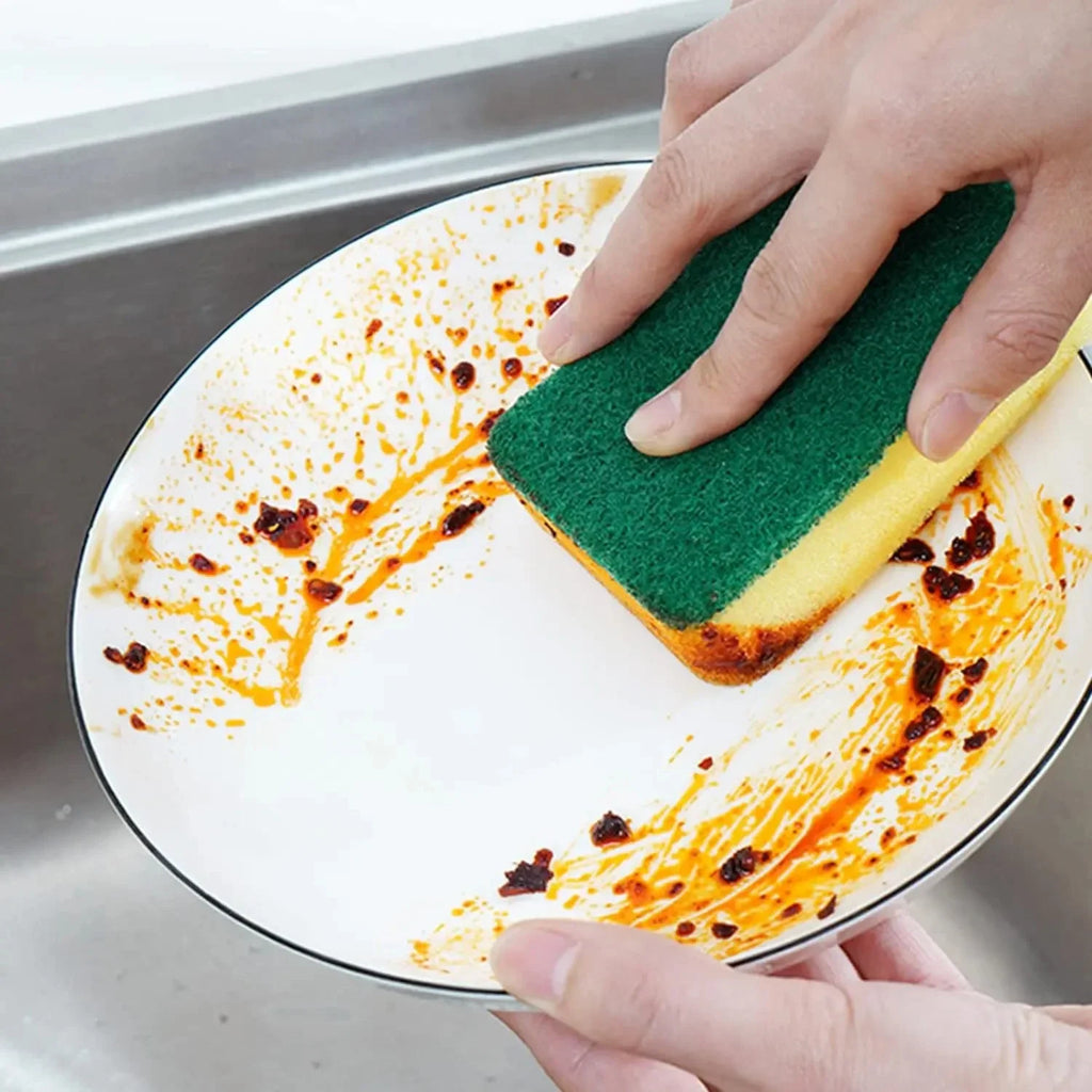 Double-Sided Sponge Scrubber Set – Kitchen Scouring Pads Kitchen Sponge Scrubber Babs