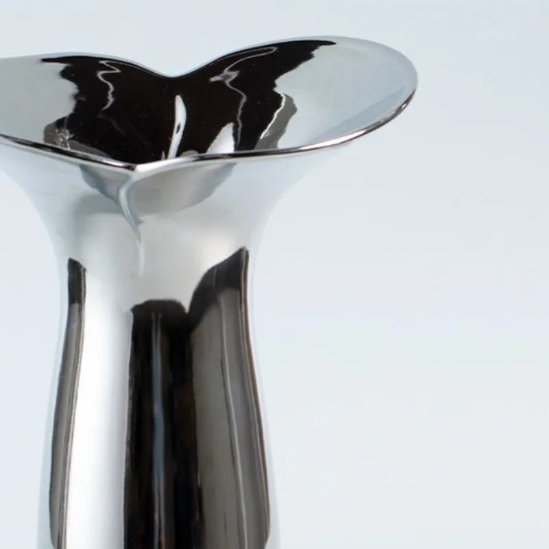 Modern Nordic Ceramic Vase – Silver Luxury Table Decoration Decorative Ceramic Vase Babs