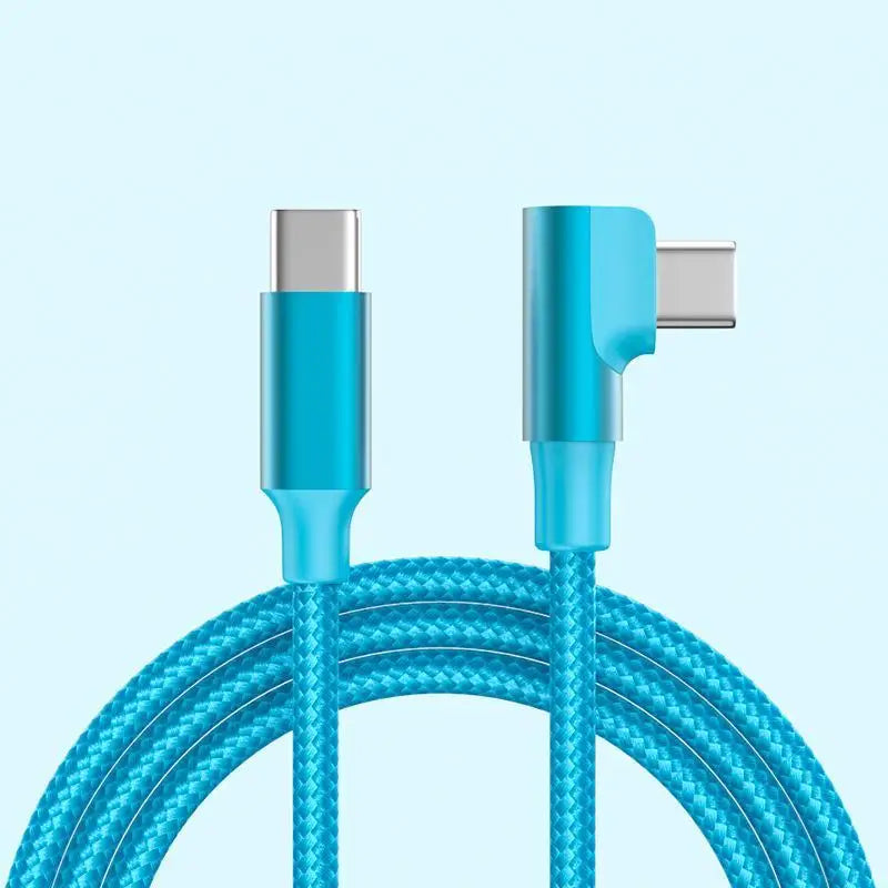 90° USB-C Fast Charging Cable 60W PD Braided 1M Type-C USB-C Charging Cable Babs size1 B